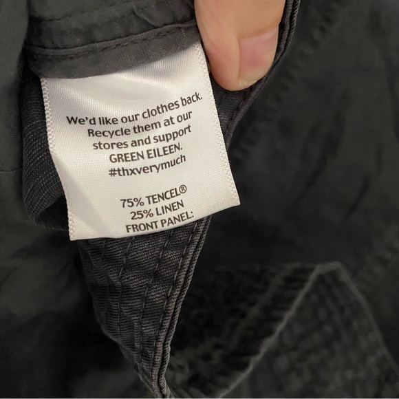 eileen Fisher Asymmetric Moto Button Linen Blend Jacket Small - Picture 8 of 8